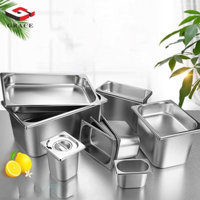 China Hotel Standard 1/1, 1/2, 1/3 Food Pan, Steam Table Pan Gastronorm Equipment Modern Supplier Buffet Desgin EU &US Size Pan for sale