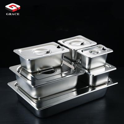 China Modern Desgin EU Style All Size Stainless Steel Steamer Table Pan Gastronorm Container Restaurant Hotel Food Pan GN Pan for sale