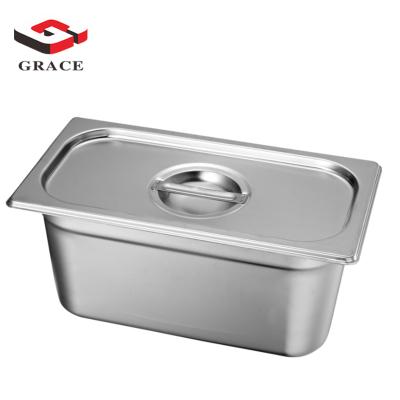 China Modern Desgin HONOR 1/1 Stainless Steel G/N Pan 100MM Food Filters Restaurant Kitchen Food Container Pan for sale