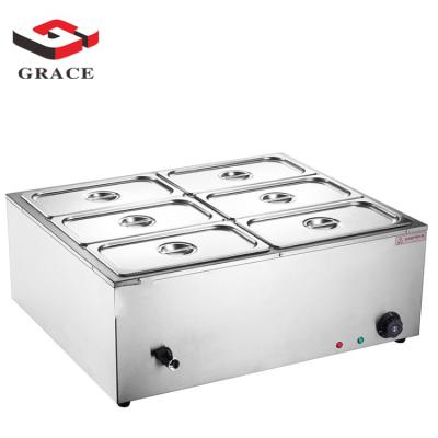 China Hotel Canteen Serving Catering Equipments Bain Marie Buffet Electric Food Warmer Display for sale