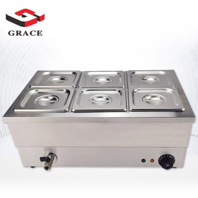 China Hotel 3/4/6 Pans Electric Bain Marie For Food Warmer For Restaurant Buffet for sale