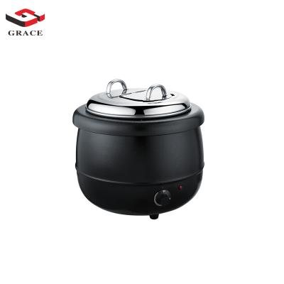 China 13L Stainless Steel Commercial Electric Soup Warmer Kettle Soup Pot Food Warmer Easily Cleaned Heating Supply Display for sale