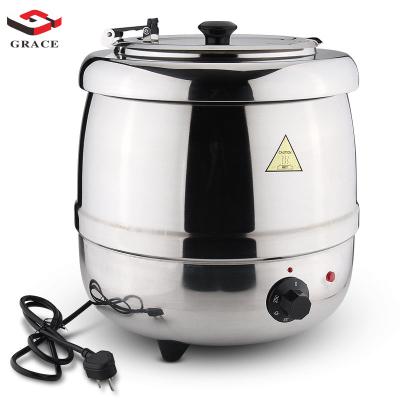 China Best of Restaurant Hotel Restaurant Supplies Buffet Heater Stainless Steel Tabletop Soup Bucket Easily Cleaned Heating Pot for sale