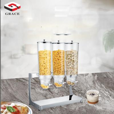 China Shake GRACE High Quality Showing Dispensador Cereal Coffee Bean Dispenser Storage Container for sale