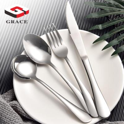 China Hotel Kitchen Necessery Spoon Fork Knife Tea Spoon Sustainable Stainless Steel Cutlery for sale