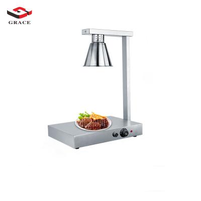 China Preserving Food Warmer For Hotel Buffet Food Heater Lamp Stainless Steel Food Display Warmer Light Simple Popular Electric Heating for sale