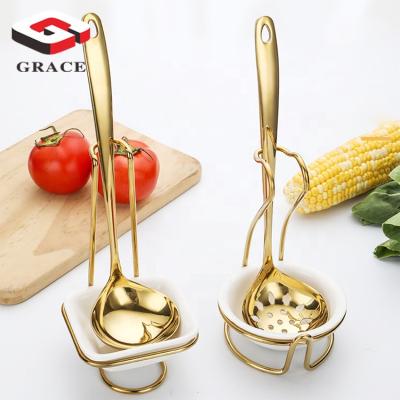 China Gold High Quality Standing Soup Warmer Stainless Steel Ceramic Soup Tureen Supply Pocket Stand Up Pocket For Soup for sale