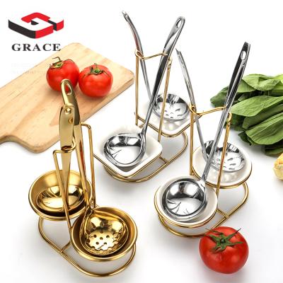 China New Arrivals Restaurant Catering 5 Star Luxury Buffet Set Serving Kitchen Server Spoons Soup Pouch Cooking Set Utensils Soup Pouch for sale