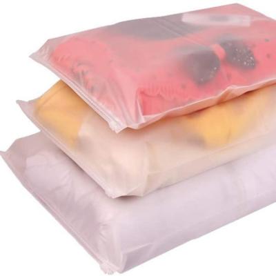 China Recyclable Creatrust Custom Your Own Logo Recycled Garment Ziplock Garment Bag Plastic Bags Pouches Frosted Shipping Packing Zipper Poly for sale