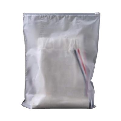 China Eco-Friendly Recyclable Black Custom Logo Print Garment Clear Ziplock Packaging Bag With Zipper Transparent Garment Opp Other Plastic Bags for sale