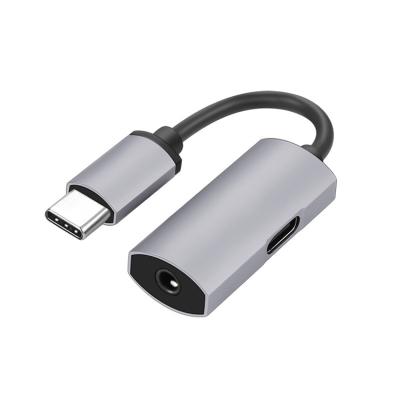 China Phone adapter audio type C to AUX. with 3.5mm jack and palladium charging palladium charging audio adapter for sale