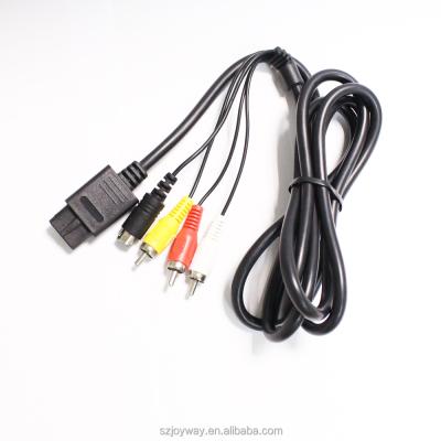 China New 6ft S-AV Cable Black Game For Nintendo Gamecube 64 SNES NGC N64 JW-N64SAV for sale