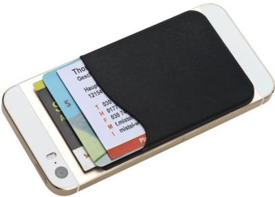 China PMS Color Silicone ID Card Holder , Adhesive Credit Card Holder Restickable for sale