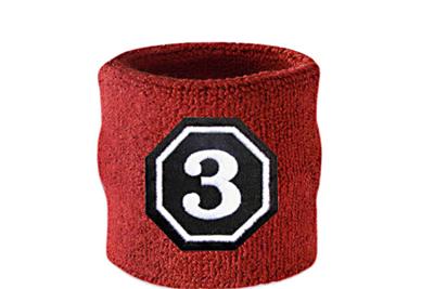 China Simple Patterns Personalized Wrist Sweatbands For Football / Basketball for sale