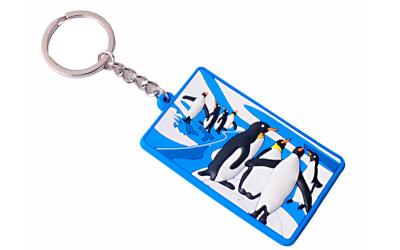 China Reusable Promotional PVC Keyrings , Custom Logo Keychains Easy To Carry for sale