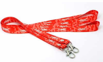 China Bedruckte Baumwolle Single Custom Lanyards Weaving Process Type OEM Accepted zu verkaufen