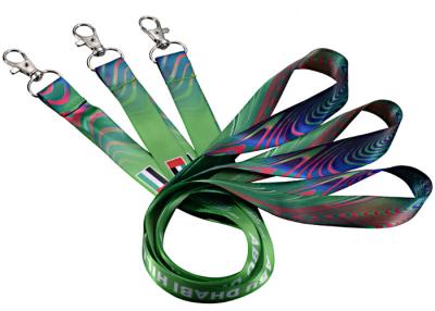 China Einzelne benutzerdefinierte Baumwoll-Lanyards, schwimmender Karabiner, gemischte blaue Farben, 125 mm Länge zu verkaufen