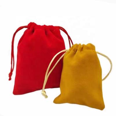 China Promotional Custom Size 2022 Luxury Folding Dust Velvet Jewelry Drawstring Pouch Packaging Bag for sale