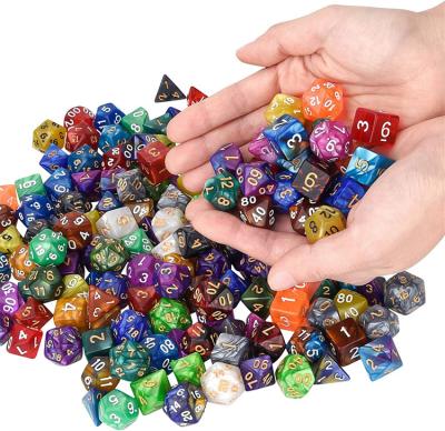 China Wholesale cheap polyhedral sets of acrylic factory dies for mini d20 RPG Table games die cut acrylic bulk sale for sale