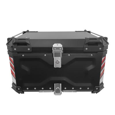 China Waterproof Case 85L Motorcycle Metal Tail Top Box Motorcycle Aluminum Top Box for sale