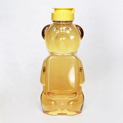 China 250ml Transparent Beverage Bear Shape Milk Juice Honey Bottle With Aluminum Lid for sale