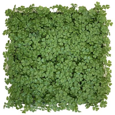 China 2021 Latest Design Eco-friendly Artificial Clover Grass Leaves Wall Plant Artificial Wall Panels for sale