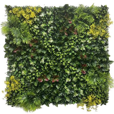 China Art Decor Factory Wholesale Indoor Artificial Boxwood Colored Grass Wall Customized For Wall Hanging for sale