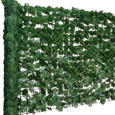 China 2021 New Generation Eco-friendly Artificial Decorative Wall Fence Covers Dark Green Yard Fences for sale