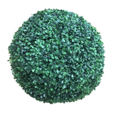 China Customized Eco-Friendly Artificial Milan Boxwood Ball Hanging Faux Topiary Plants For Front Porch Indoor Outdoor for sale