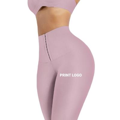 China Breathable ALL PASSAGE Women Waist Butt Lifter Yoga Pants Waist Trimmer Trainer Corset Breathable Tight Slim Gym Wear Fitness Top for sale