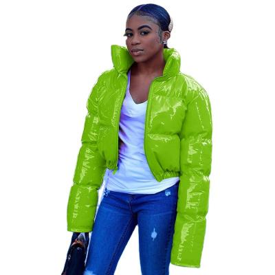 China Other 20D8 Womens Winter Casual Cropped Metallic Down Coats Quilted Bubble Jackets Autumn Winter Wool And Blends Shorts for sale