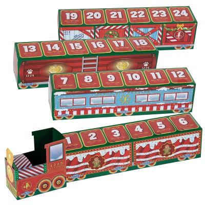 China Hot Selling DIY Practice New Contains 24 Random Christmas Train Blind Gifts Box Toys for sale