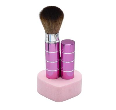 China Angular Blush Professional Fashion Color Nylon Blended Hair Mini Facial Powder Face Make Up Blush Brush for sale