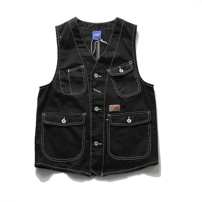 China Original QUICK-DRY brand Japanese couples fashion hip-hop machining women's loose vest jacket vest men for sale