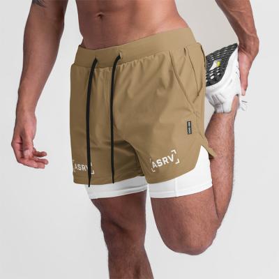 China New Sports Men's Sports Shorts Men's Running Double-Layer Multi Bag Breathable Two-Piece Quick-Drying Running Training Shorts for sale