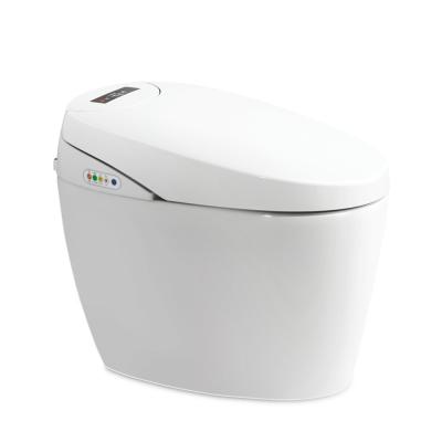 China Modern Flush Strap Siphon Spray White Smart Toilet With Led Light for sale