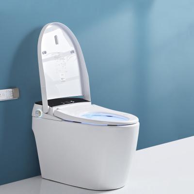 China Low moq tank brand s trap concealed intelligent toilet bowl 110V automatic flush one piece intelligence toilet for sale