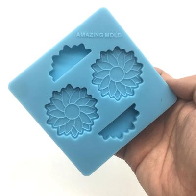 China Flower Straw Toppers Silicone Mold DIY Resin Mold Viable Epoxy Silicone Molds Molds For Crafts for sale