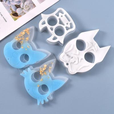 China Viable Epoxy Resin Silicone Mold Cat Fist Buckles Animal Mold DIY Pendant Mold Resin Crafts Making Jewelry for sale