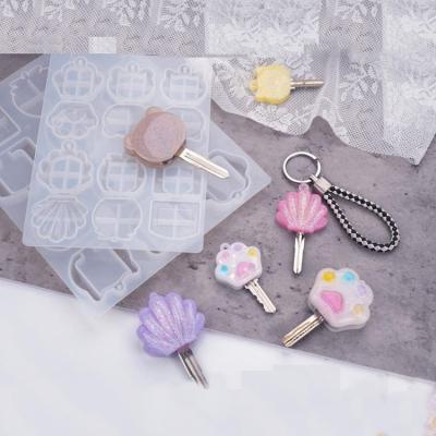 China Viable DIY Craft Silicone Mold Key Silicone Mold Epoxy Resin Key Cover Mold Handmade Crafts Making Tools Wholesale for sale