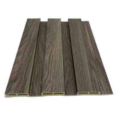 China Modern high grade luxury exterior composite wpc pvc wall panel wood grain for sale