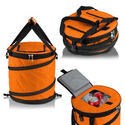 China Insulated Hot sale Pop-Up Cooler | Lightweight, Waterproof and Insulated Pops Open for Use and Collapses Flat for Storage in orange for sale