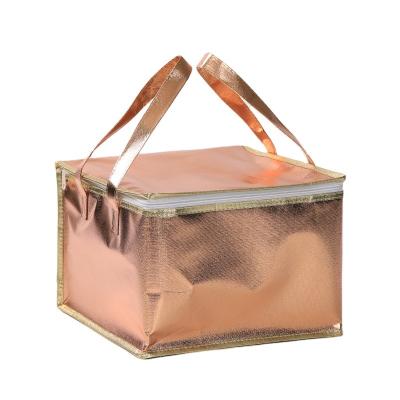 China Waterproof Customized portable aluminum foil insulation milk tea cake fast food takeout bento high portable plastic bag for sale