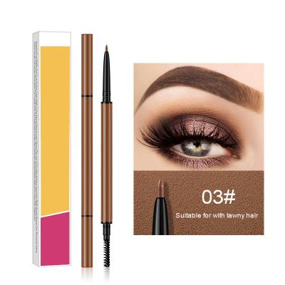 China Waterproof Double Ended Eyebrow Pencil With Brush OEM Wholesale Eyebrow Pencil for sale