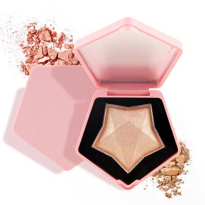 China Wholesale Custom Highly Pigmented 3 Color Star Highlight Blush Palette Natural Brightening Skin Repairing Face Cosmetics Private Label for sale