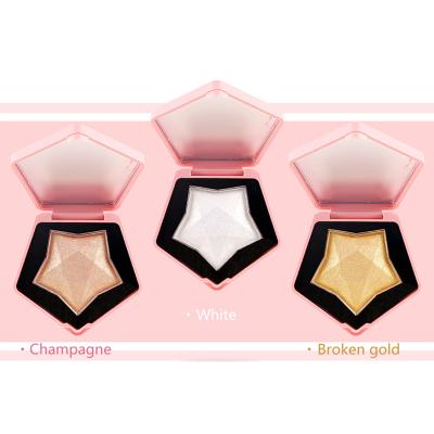 China Waterproof Customizable Logo 3 Color Blush Palette Pearl Waterproof Easy To Color To Blush Face Cosmetics for sale