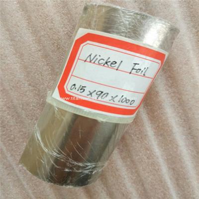 China pure nickel foil ,0.15*90mm (W)*1000mm(L) for sale