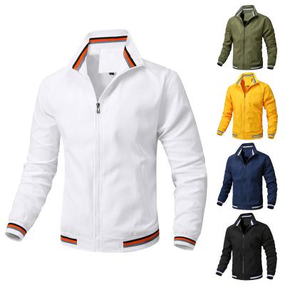 China Plus Size Men's Logo Jacket Stand Collar Autumn All-match Sports Casual Solid Color Oversized Outdoor Jacket Custom Made QUICK DRY for sale