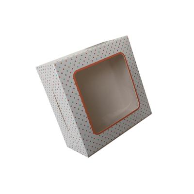 China Food Grade Recyclable Cake Boxes With Window Paper Gift Boxes For Cakes And Cookies Cupcakes Baked Goodies for sale