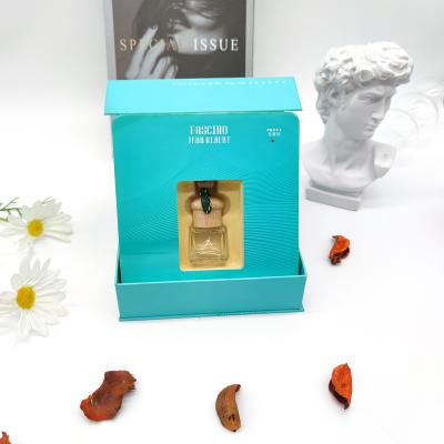 China Recyclable Velvet Plastic Insert Pvc Displaying Small Turquoise Magnetic Closed Small Empty Perfume Box for sale